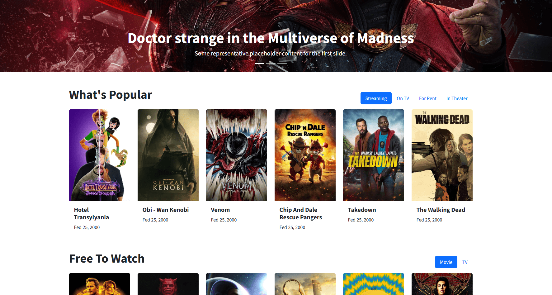 Record Film Production (HTML, CSS, Bootstrap) – 2
