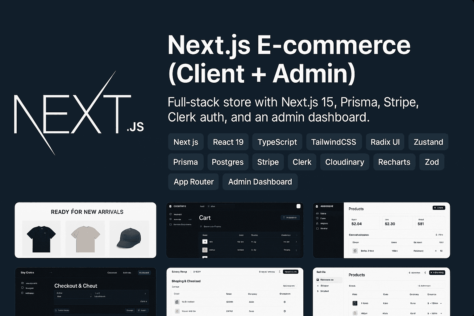 Next.js E-commerce (Client + Admin)